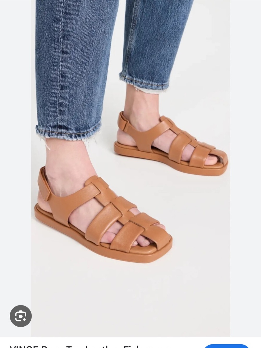 Vince Rava Leather Fisherman Sandals in Tan